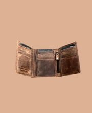 Load image into Gallery viewer, SEDONA® Classic Buffalo Leather Trifold Wallet with Zippers