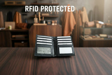 Load image into Gallery viewer, SEDONA® Men's RFID Blocking Full Grain Leather Hipster Wallet - 14 Card Slots, Dual Zipper Pockets & 2 ID Windows