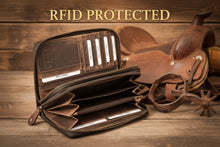 Load image into Gallery viewer, SEDONA® Dual-Zipper Leather Organization Wallet with Modern RFID Protection