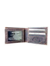 Load image into Gallery viewer, SEDONA® Vintage Bifold Leather Wallet with middle Flap