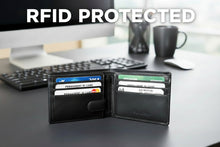 Load image into Gallery viewer, SEDONA® RFID Leather Bifold Wallet with snap closure