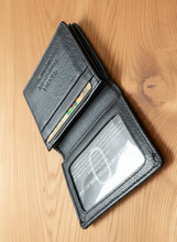 Load image into Gallery viewer, SEDONA® Premium Full-Grain Leather Business Card Holder - High-Capacity Gusseted Wallet with 4 Credit Card Slots, Slim Pocket Organizer for Men and Women, Classic Black