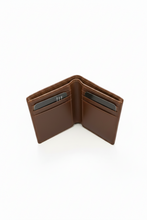 Load image into Gallery viewer, SEDONA® Minimalist Dark Brown Cowhide Leather Slim Bifold Wallet | RFID Blocking, External ID Window, 6 Card Slots