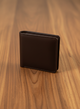 Load image into Gallery viewer, SEDONA® Minimalist Dark Brown Cowhide Leather Slim Bifold Wallet | RFID Blocking, External ID Window, 6 Card Slots