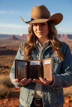 Load image into Gallery viewer, SEDONA® Buffalo Leather Trifold Wallet with 12 Card Slots