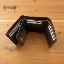 Load image into Gallery viewer, SEDONA® Buffalo Leather Trifold Wallet with 12 Card Slots