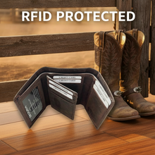 Load image into Gallery viewer, SEDONA® Vintage Buffalo Leather 9-Pocket Trifold Wallet