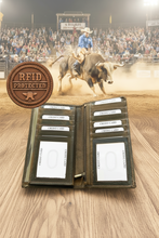 Load image into Gallery viewer, SEDONA® Vintage Buffalo Leather Rodeo Wallet with Checkbook Holder & RFID