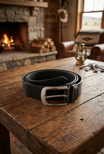 Load image into Gallery viewer, Full-grain Leather Men's Belt (Fits Size 42 to 44) – Handmade Everyday Accessory-1.25 inches height