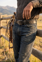 Load image into Gallery viewer, Full-grain Leather Men's Belt (Fits Size 42 to 44) – Handmade Everyday Accessory-1.25 inches height