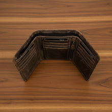 Load image into Gallery viewer, SEDONA® Classic Vintage Buffalo Leather TRIFOLD Dual-Zipper Wallet