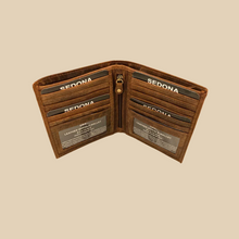 Load image into Gallery viewer, SEDONA® Leather Hipster Wallet 2 windows zipper