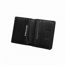 Load image into Gallery viewer, SEDONA® Minimalist Full-Grain Leather Bifold Card Case – Ultra-Slim 0.25” Front Pocket Wallet with 2 Exterior ID Windows & 4 Internal Card Slots