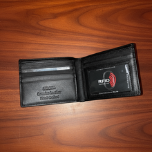 Load image into Gallery viewer, SEDONA® Slim Bifold – Black Oil Pull-Up Leather Minimalist RFID Wallet