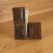 Load image into Gallery viewer, SEDONA® Antique Buffalo Leather L-Shaped Wallet with ID Window and Cash Pocket