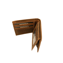 Load image into Gallery viewer, SEDONA® Buffalo Leather Bifold Wallet 2 windows