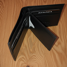Load image into Gallery viewer, SEDONA® Men's Full Grain Cowhide Leather Bifold Wallet with Pullout Center Flap, 7 Card Slots & Cash Compartment, Black