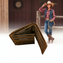 Load image into Gallery viewer, SEDONA® Leather Wallet with zipper in cash compartment