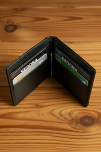 Load image into Gallery viewer, SEDONA® Minimalist Rounded Corner Bifold Wallet - Oil Pull-Up Leather Front Pocket Money Clip with Outer ID Window