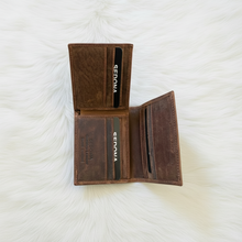 Load image into Gallery viewer, SEDONA® Antique Buffalo Leather L-Shaped Wallet with ID Window and Cash Pocket