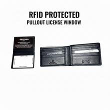 Load image into Gallery viewer, SEDONA® Mens Slim Full-Grain Leather Wallet - RFID Blocking Bifold with 11 Card Slots, Pull-Out ID Window & Dual Bill Compartment