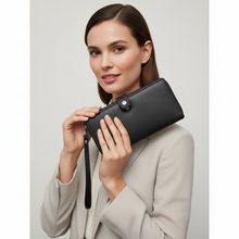 Load image into Gallery viewer, SEDONA® Women’s leather Clutch Wallet with Wristlet