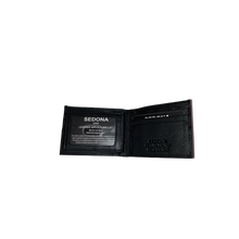 Load image into Gallery viewer, SEDONA® Men's Full Grain Cowhide Leather Bifold Wallet with Pullout Center Flap, 7 Card Slots & Cash Compartment, Black
