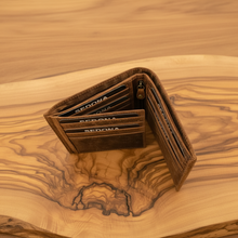 Load image into Gallery viewer, SEDONA® Buffalo Leather Wallet with zipper in cash compartment