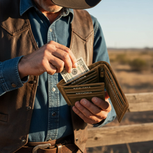 Load image into Gallery viewer, SEDONA® Buffalo Leather Wallet with zipper in cash compartment