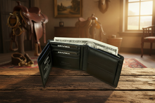 Load image into Gallery viewer, SEDONA® Men's Bifold Leather Wallet - Full Grain Cowhide, 8 Card Slots, Sideways Flip License Window, Divided Cash Compartment, Coin Purse