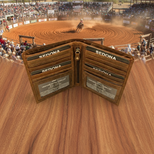 Load image into Gallery viewer, SEDONA® Leather Hipster Wallet 2 windows zipper