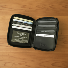 Load image into Gallery viewer, SEDONA® Leather Hipster Wallet - Zip Around RFID Blocking Security Pocket Wallet with 11 Card Slots & ID Window, Black