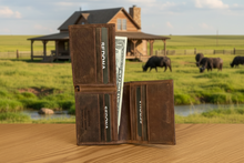 Load image into Gallery viewer, SEDONA® Antique Buffalo Leather L-Shaped Wallet with ID Window and Cash Pocket