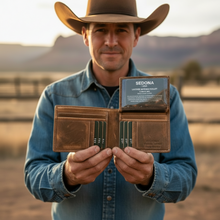 Load image into Gallery viewer, SEDONA® Buffalo Leather Bifold Wallet with horizontal card slots