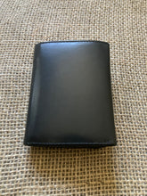 Load image into Gallery viewer, SEDONA® Genuine Black Cowhide Leather Passcase Trifold Wallet with 9 Sideways Card Slots and Center Flap ID Window