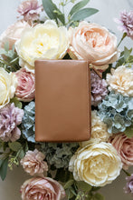 Load image into Gallery viewer, SEDONA® Minimalist Bifold Wallet in Rich Cognac Leather | Secure Snap & Zipper Coin Compartment