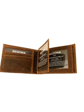 Load image into Gallery viewer, SEDONA® Leather Bifold Wallet 2 flaps 3 id windows