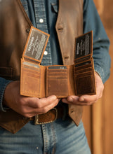 Load image into Gallery viewer, SEDONA® Vintage Buffalo Leather Trifold Wallet
