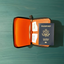 Load image into Gallery viewer, SEDONA® Leather Passport Holder Travel Wallet Zip Around - Expansion Card Slots & Pen Loop