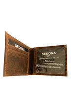 Load image into Gallery viewer, SEDONA® Leather Bifold Wallet 2 flaps 3 id windows