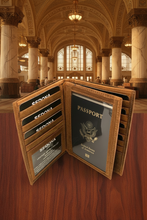 Load image into Gallery viewer, SEDONA Antique Buffalo Leather Travel Passport Wallet – High Capacity Hipster Bifold with 23 Card Slots & Zipper Section