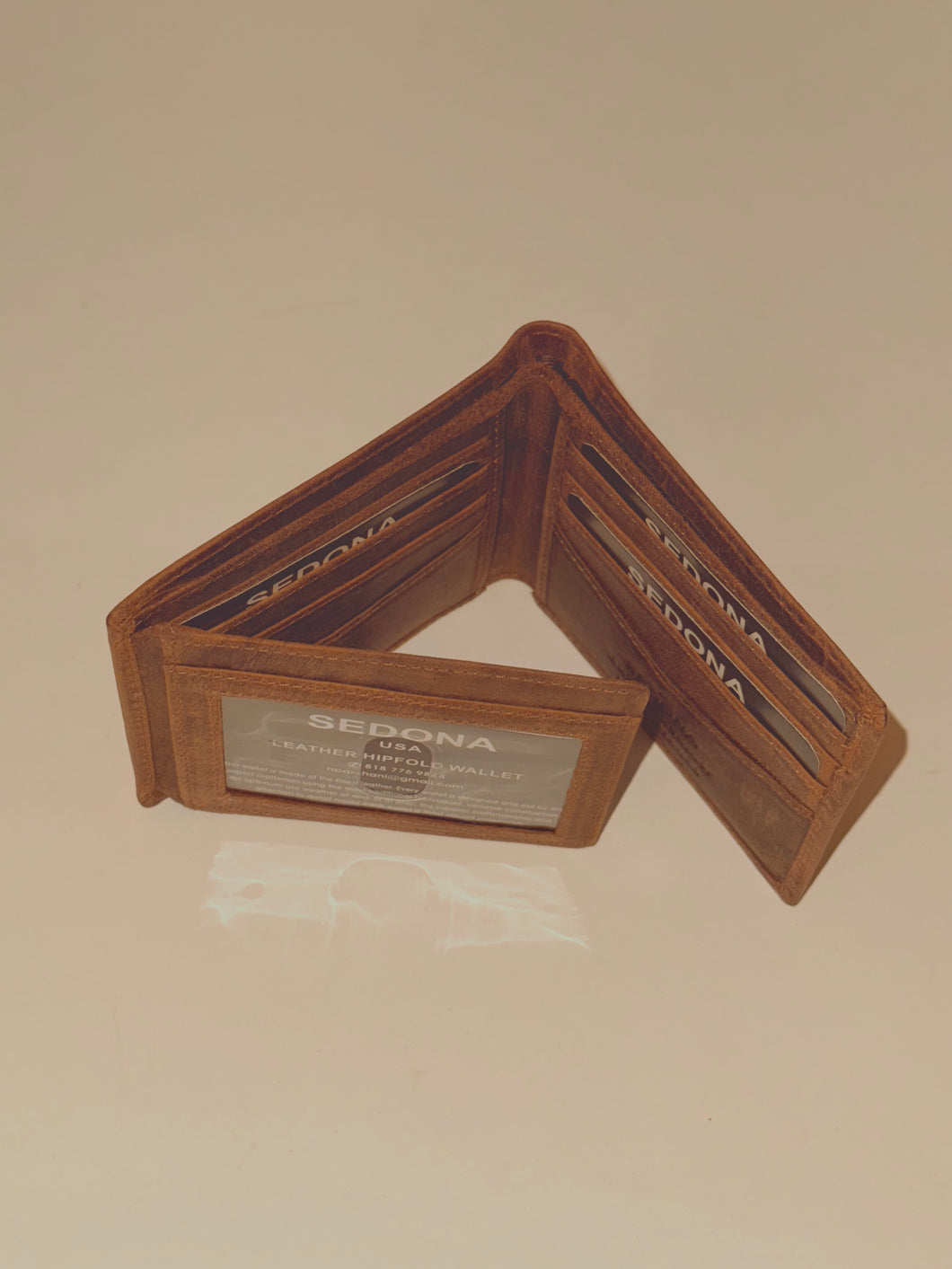 SEDONA® Wallet with 2 id Windows-Buffalo Leather