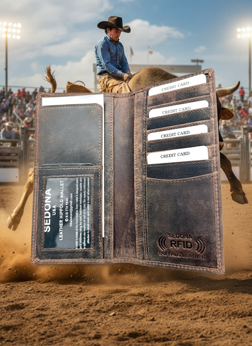 SEDONA® Long Rodeo Wallet in Buffalo Leather