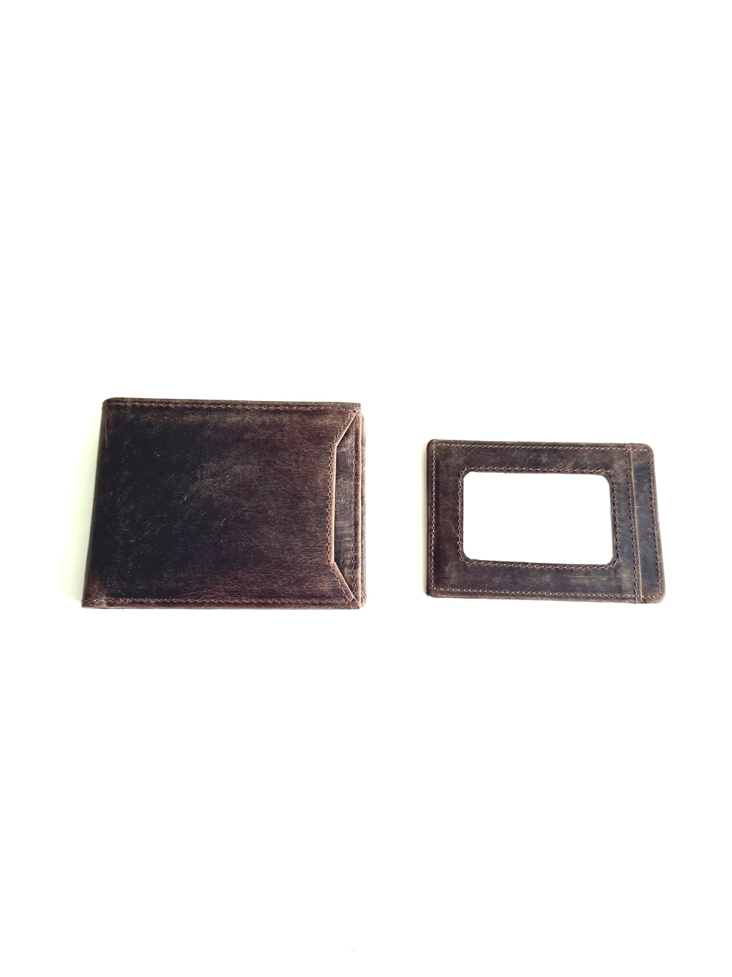 SEDONA® RFID Buffalo Leather Bifold Wallet with pull id/card case