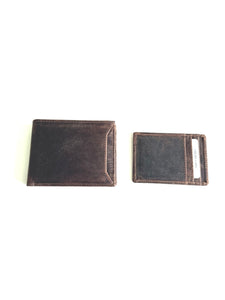 SEDONA® RFID Buffalo Leather Bifold Wallet with pull id/card case