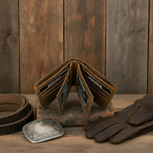 Load image into Gallery viewer, SEDONA® Leather Bifold Wallet 2 flaps 3 id windows
