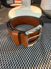 Load image into Gallery viewer, Full Grain leather Belt Size 34-36 inches, 1.5 inches height, Cognac Color
