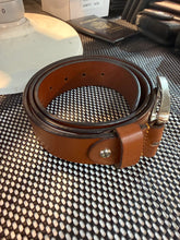 Load image into Gallery viewer, Full Grain leather Belt Size 34-36 inches, 1.5 inches height, Cognac Color
