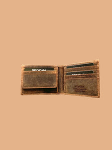 SEDONA® Bifold Wallet with Pullout id Window-Vintage Buffalo Leather