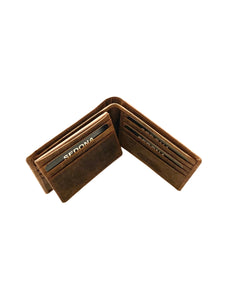 SEDONA® Bifold Wallet with Pullout id Window-Vintage Buffalo Leather